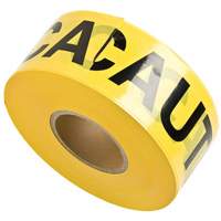 Barricade Tape, English, 3" W x 1000' L, 3 mils, Black on Yellow Moffatt Supply & Specialties