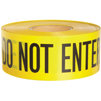 Barricade Tape, English, 3" W x 1000' L, 3 mils, Black on Yellow Moffatt Supply & Specialties