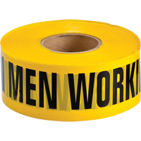 Barricade Tape, English, 3" W x 1000' L, 3.5 mils, Black on Yellow Moffatt Supply & Specialties