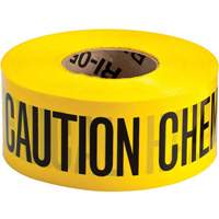Barricade Tape, English, 3" W x 200' L, 3 mils, Black on Yellow Moffatt Supply & Specialties