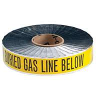 "Gas Line" Identoline&reg; Underground Warning Tape, 2" W x 1000' L, Black on Yellow Moffatt Supply & Specialties