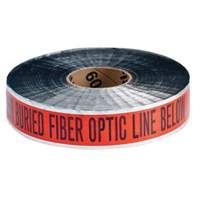 "Fiber Optic Line" Identoline&reg; Underground Warning Tape, 2" W x 1000' L, Black on Orange Moffatt Supply & Specialties