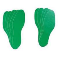 Floor Marking Labels, Footprint, 12" L x 3.75" W, Green, Vinyl Moffatt Supply & Specialties