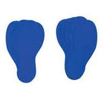 Floor Marking Labels, Footprint, 12" L x 3.75" W, Blue, Vinyl Moffatt Supply & Specialties