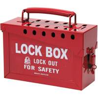 Coffret de s&eacute;curit&eacute; portatif en m&eacute;tal, Rouge Moffatt Supply & Specialties