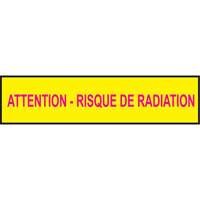 Barricade Tape, French, 3" W x 1000' L, 3.5 mils, Magenta on Yellow Moffatt Supply & Specialties