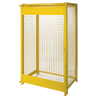 Gas Cylinder Cabinets, 10 Cylinder Capacity, 44" W x 30" D x 74" H, Yellow Moffatt Supply & Specialties