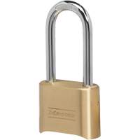 Combination Padlock, Silver, Brass Coating, 2" Width Moffatt Supply & Specialties