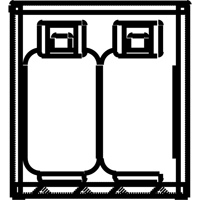 Armoires en aluminium pour bouteilles GPL, nbre de bouteilles: 4, 30" , 32" , 33-1/2" , Argent Moffatt Supply & Specialties
