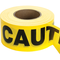 Barricade Tape, English, 3" W x 1000' L, 2 mils, Black on Yellow Moffatt Supply & Specialties
