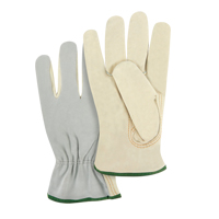 Split Back Driver's Gloves, Medium, Grain Cowhide Palm Moffatt Supply & Specialties