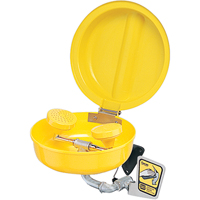 Eye/Face Wash With Cover, Pedestal Installation, Plastic Bowl Moffatt Supply & Specialties