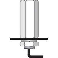 Tiges de s&eacute;curit&eacute; pour support porte-drapeau, usage intensif - accessoires & pi&egrave;ces de rechange Moffatt Supply & Specialties