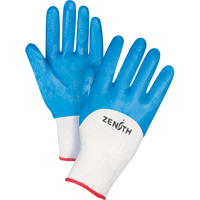 Gants enduits et tricot&eacute;s sans coutures de poids moyen, 7/Petit, R&ecirc;vetement Nitrile, Calibre 13, Enveloppe en Coton Moffatt Supply & Specialties