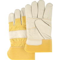 Furniture Leather Gloves, Large, Grain Cowhide Palm, Cotton Inner Lining Moffatt Supply & Specialties
