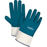 Gants &agrave; poignet de s&eacute;curit&eacute; de poids lourd, 11/2T-Grand, R&ecirc;vetement Nitrile, Enveloppe en Coton Moffatt Supply & Specialties