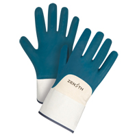 Gants &agrave; poignet de s&eacute;curit&eacute; de poids lourd, 10/T-Grand, R&ecirc;vetement Nitrile, Enveloppe en Coton Moffatt Supply & Specialties