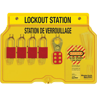 Station de verrouillage, Cadenas Aluminium, Capacit&eacute; de 4, Cadenas Compris Moffatt Supply & Specialties