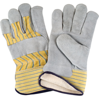 Winter-Lined Fitters Gloves, X-Large, Split Cowhide Palm, Cotton Fleece Inner Lining Moffatt Supply & Specialties