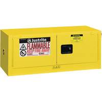 Sure-Grip&reg; EX Piggyback Flammable Safety Cabinet, 12 gal., 2 Door, 43" W x 18" H x 18" D Moffatt Supply & Specialties