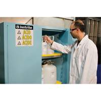 Sure-Grip&reg; Ex Acid/Corrosive Storage Cabinets, 45 gal., 43" x 65" x 18" Moffatt Supply & Specialties