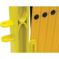 Xpandit Barricade, 36" H x 11.5' L, Black/Yellow Moffatt Supply & Specialties