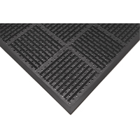 Outfront Reversible No. 227 Mat, Rubber, Scraper Type, Slotted Pattern, 3' x 6', Black Moffatt Supply & Specialties