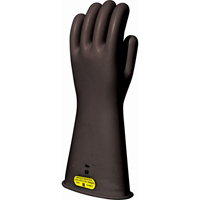 Black Natural Rubber Insulating Gloves, ASTM Class 2, Size 8, 16" L Moffatt Supply & Specialties