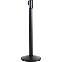 Poteau r&eacute;cepteur pour barri&egrave;res sur pieds pour le contr&ocirc;le des foules, Hauteur de 35", Noir Moffatt Supply & Specialties