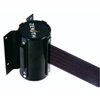 Wall Mount Barrier, Steel, Screw Mount, 7', Black Tape Moffatt Supply & Specialties