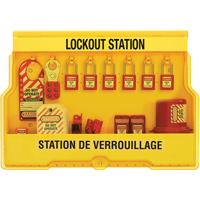 Postes de verrouillage &eacute;lectrique, Cadenas Thermoplastique, Capacit&eacute; de 16, Cadenas Compris Moffatt Supply & Specialties
