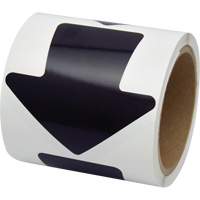 D&eacute;calcomanie en couleur pour le marquage des planchers, Fl&egrave;che, 4" lo x 4" la, Noir, Vinyle Moffatt Supply & Specialties