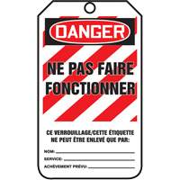 Lockout Tags, Cardstock, 3-1/8" W x 5-7/8" H, French Moffatt Supply & Specialties