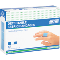 Bandages, Rectangular/Square, 3", Fabric Metal Detectable, Sterile Moffatt Supply & Specialties