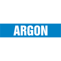 "Argon" Pipe Marker, Self-Adhesive, 4" H x 24" W, White on Blue Moffatt Supply & Specialties