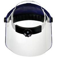 Ratchet Headgear with Faceshield, Polycarbonate, Ratchet Suspension Moffatt Supply & Specialties