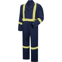Enhanced Visibility Coveralls, Men's, Navy Blue, Size 38 Moffatt Supply & Specialties
