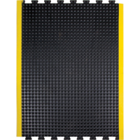 Anti-Fatigue Dome Matting, Bubbled, 3' x 4' x 1/2", Black, Rubber Moffatt Supply & Specialties