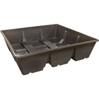 Bac de r&eacute;cup&eacute;ration GRV, Capacit&eacute; de d&eacute;versement 385 gal. US, 76" x 76" x 20" Moffatt Supply & Specialties