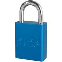 Cadenas de s&eacute;curit&eacute; American Lock, Bleu, Cl&eacute;s identiques, Aluminium, Largeur de 1-1/2" Moffatt Supply & Specialties