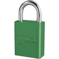 American Lock&reg; Safety Padlocks, Green, Keyed Alike, Aluminum, 1-1/2" Width Moffatt Supply & Specialties