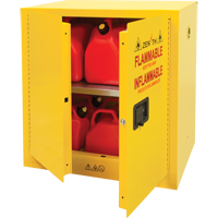 Flammable Storage Cabinet, 22 gal., 2 Door, 35" W x 35" H x 22" D Moffatt Supply & Specialties