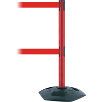 Dual Line Heavy Duty Post, Plastic, 38" H, Red Tape, 13' Tape Length Moffatt Supply & Specialties