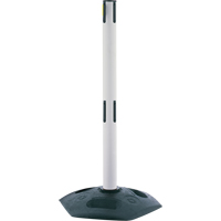 Poteau receveur robuste &agrave; ligne double, Hauteur de 38", Blanc Moffatt Supply & Specialties