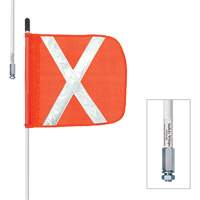 Safety Whip&reg; Heavy-Duty Whips, Threaded Mount, 5' High, Orange Moffatt Supply & Specialties