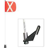 Safety Whip&reg; Light-Duty Whips, Window Mount, 5' High, Orange Moffatt Supply & Specialties