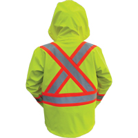 Hi-Vis FR/PU Safety Rain Jackets, Small, High Visibility Lime-Yellow Moffatt Supply & Specialties