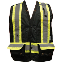 Veste de s&eacute;curit&eacute; ignifug&eacute;e pour arpenteur, Noir, Petit, Polyester Moffatt Supply & Specialties