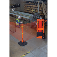 Portable Safety Zone, 100' L, Steel, Orange Moffatt Supply & Specialties