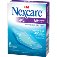 Pansements pour les cloques &agrave; l'&eacute;preuve de l'eau Nexcare, Rectangulaire/carr&eacute;e, 2-1/4", Plastique, St&eacute;rile Moffatt Supply & Specialties